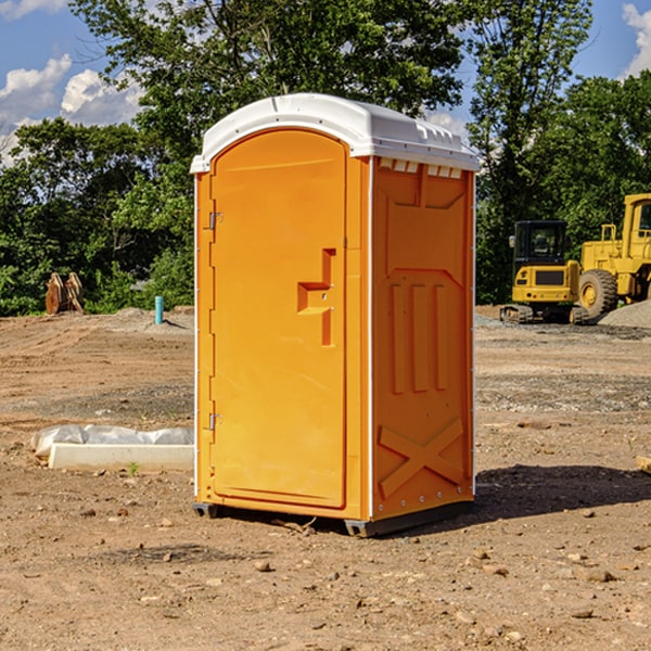 how often are the portable restrooms cleaned and serviced during a rental period in Shaler